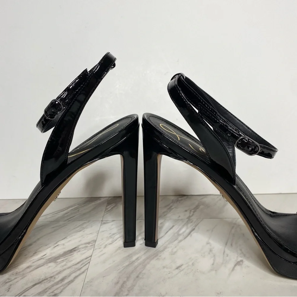 Sam Edelman Jade Black Patent Leather Heeled Sandal 9 1/2 - Picture 8 of 14